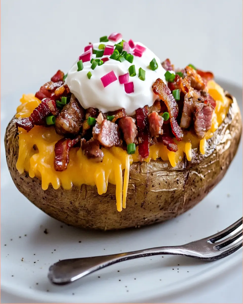 LOADED BAKED POTATO WITH STEAK BITES First Image First Image