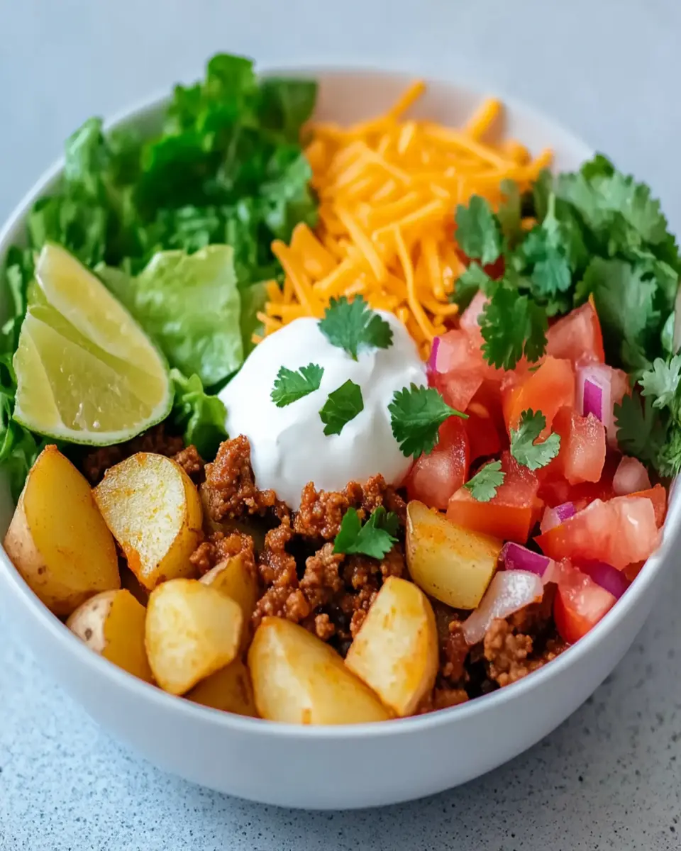 Loaded Potato Taco Bowl – Hearty Dinner Delight Awaits First Image First Image