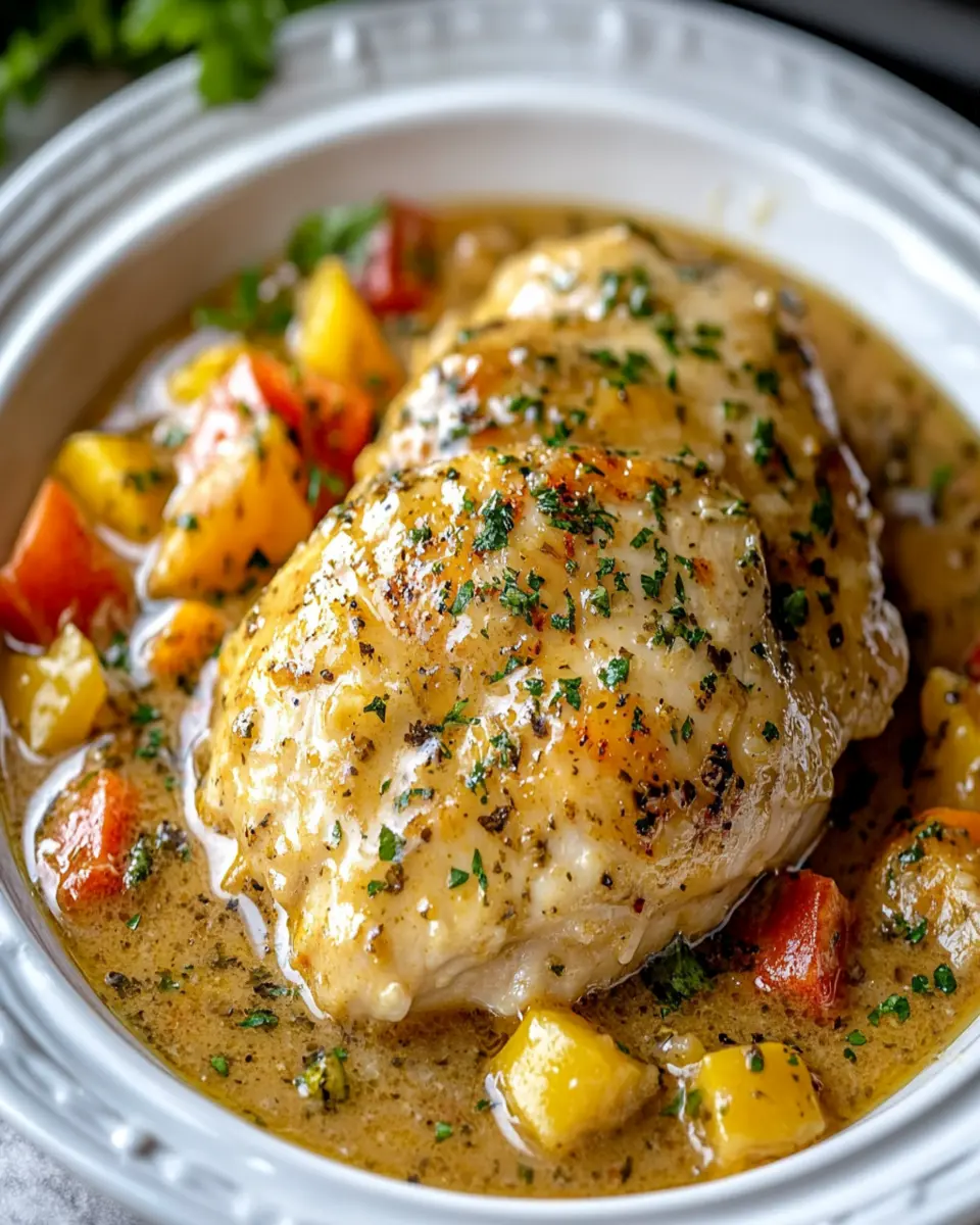 5-Ingredient Slow Cooker Angel Chicken with Italian Dressing Mix First Image First Image