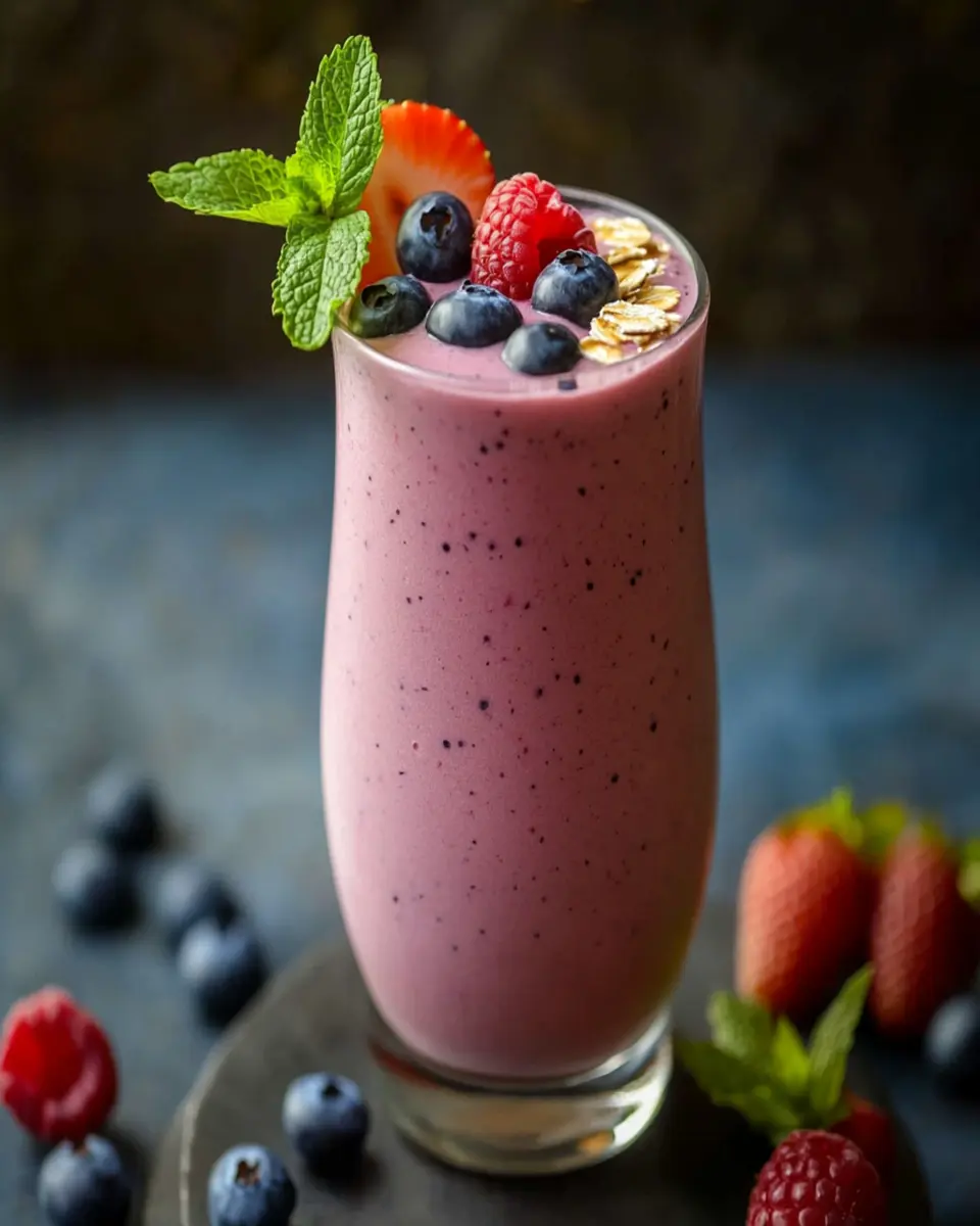 Triple Berry Oat Tropical Smoothie Recipe First Image First Image
