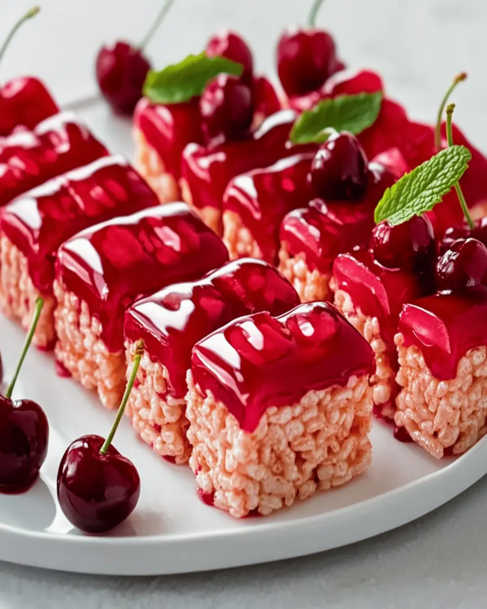 Cherry Rice Krispie Treats First Image First Image