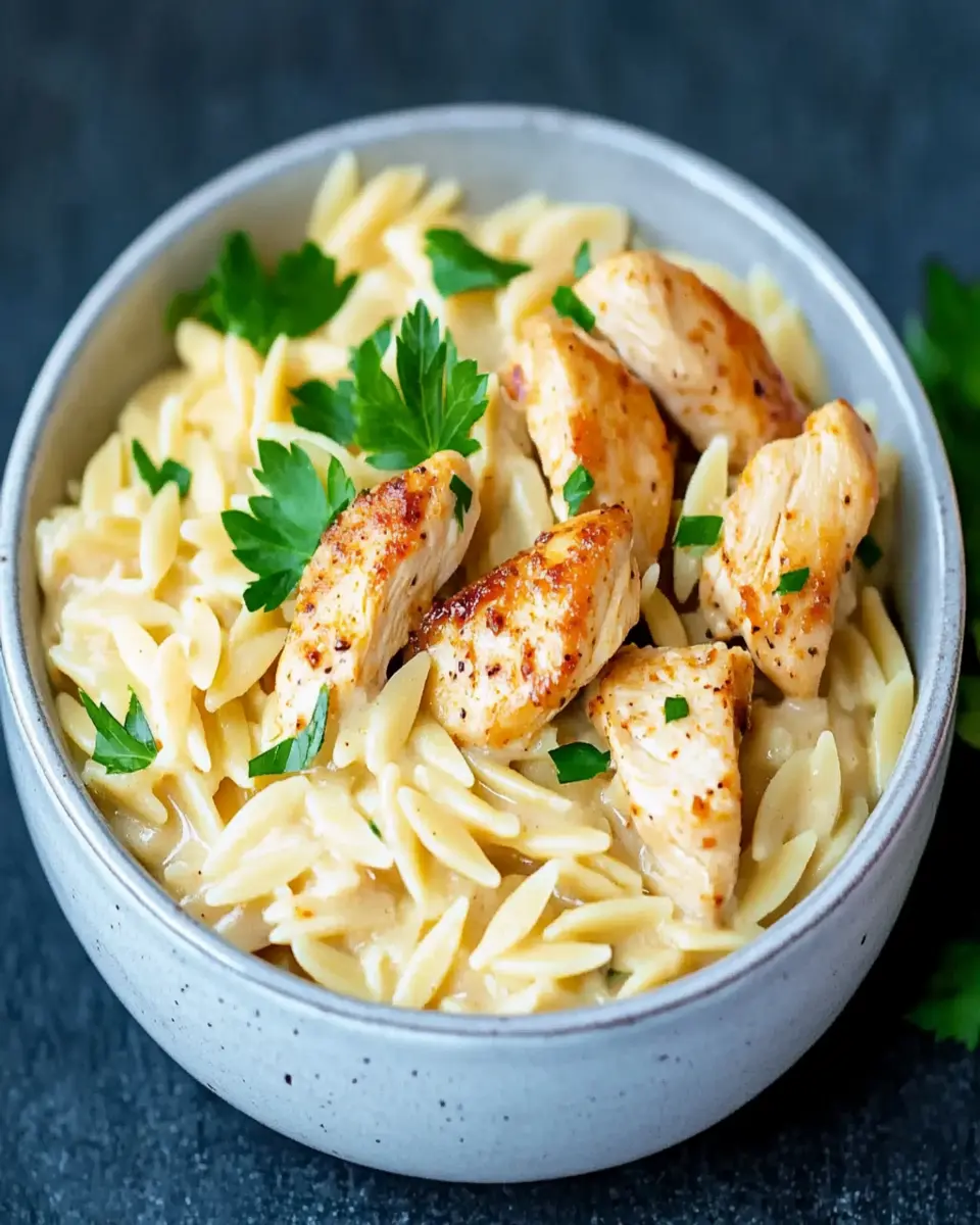 Creamy Cajun Chicken Alfredo Orzo: A One-Pot Wonder First Image First Image