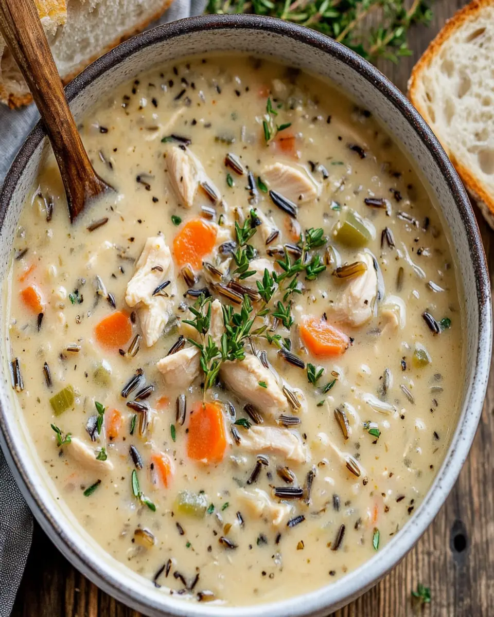 Creamy Chicken Wild Rice Soup First Image First Image