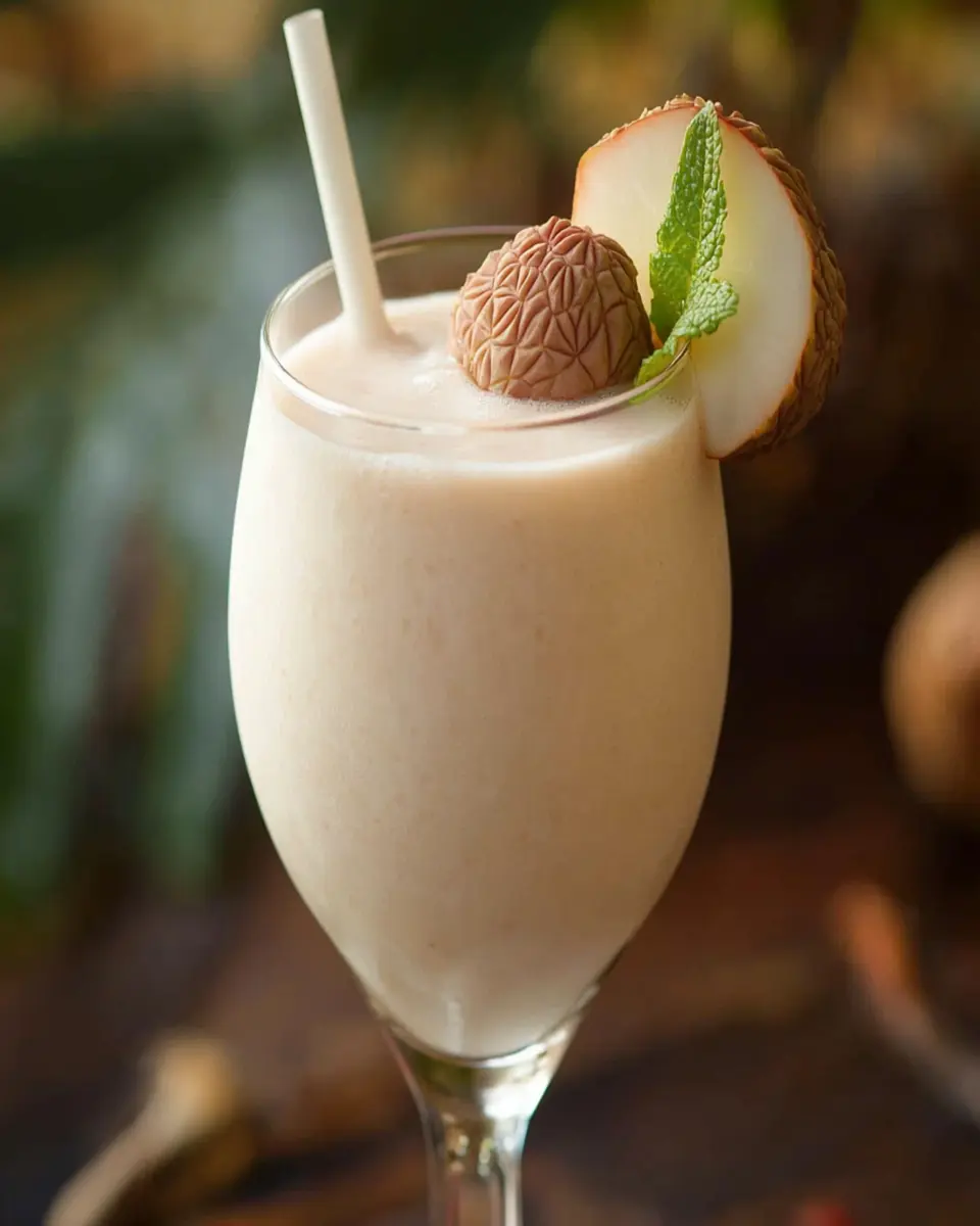Lychee Smoothie (Litchi Smoothie) First Image First Image