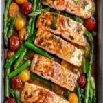 Sheet Pan Salmon with Vegetables First Image First Image