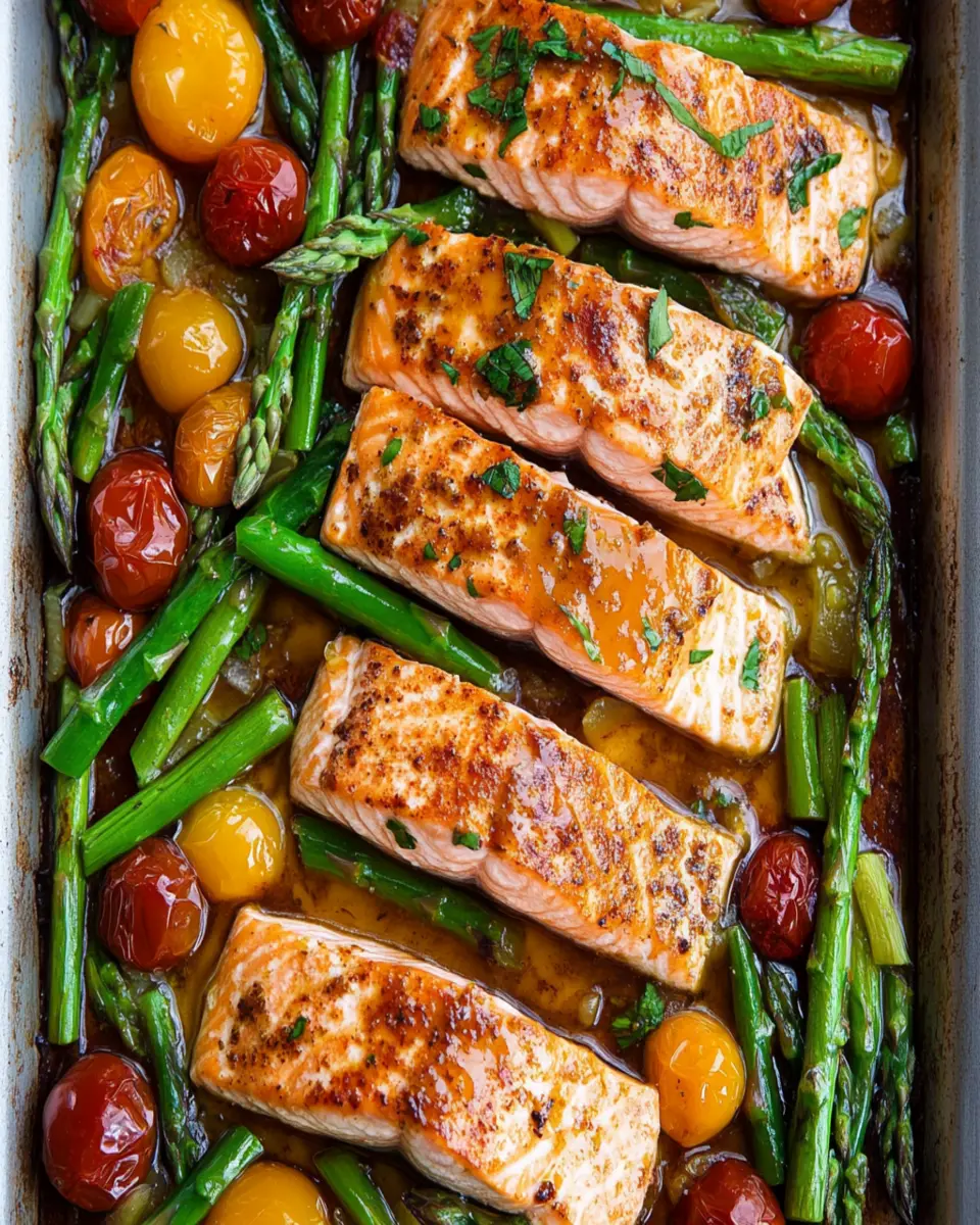 Sheet Pan Salmon with Vegetables First Image First Image