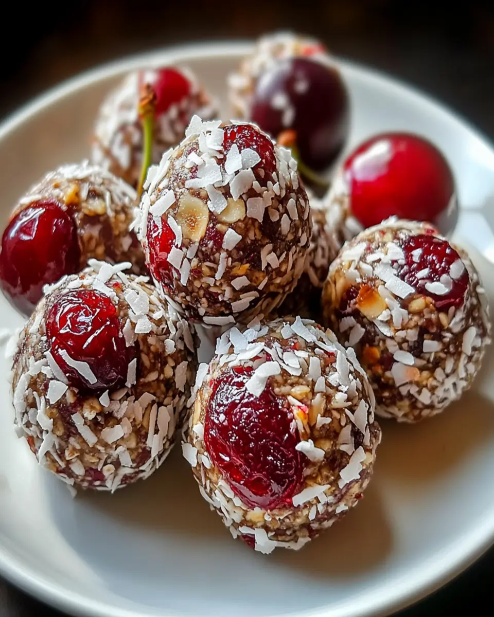 Irresistible Cherry Cranberry Energy Bites in Just 15 Minutes First Image First Image