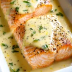 Irresistible Baked Salmon with Lemon Butter Cream Sauce First Image First Image