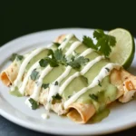 High-Protein Chicken Enchiladas with White Sauce Recipe First Image First Image